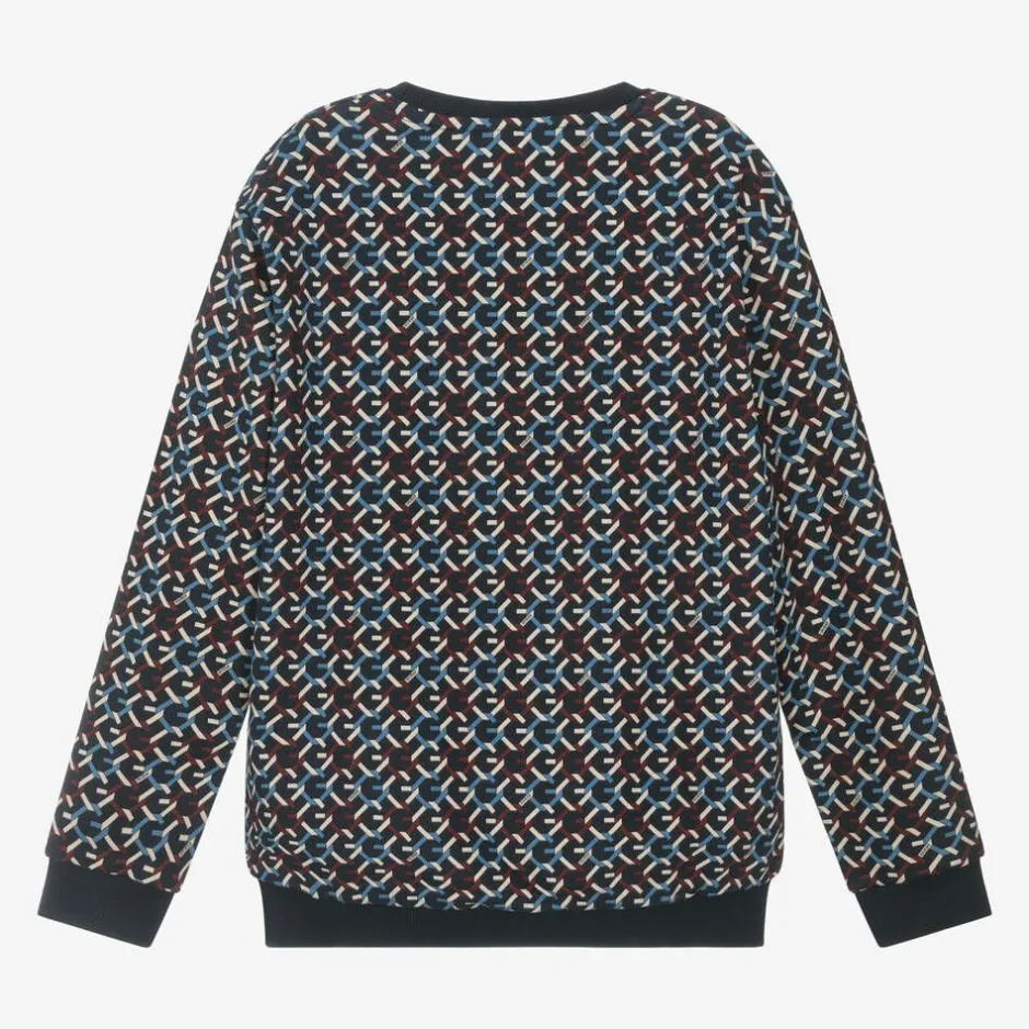 Guess Junior Boys Blue Cotton Sweatshirt Outlet