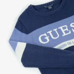 Guess Junior Boys Blue Knitted Jumper Online