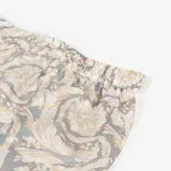 Versace Junior Boys Ivory Silk Barocco Shorts