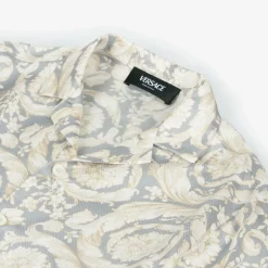 Versace Junior Boys Ivory Silk Barocco Shirt Hot