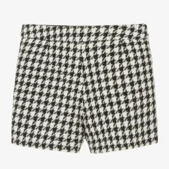 Guess Junior Girls Black & White Houndstooth Shorts Online