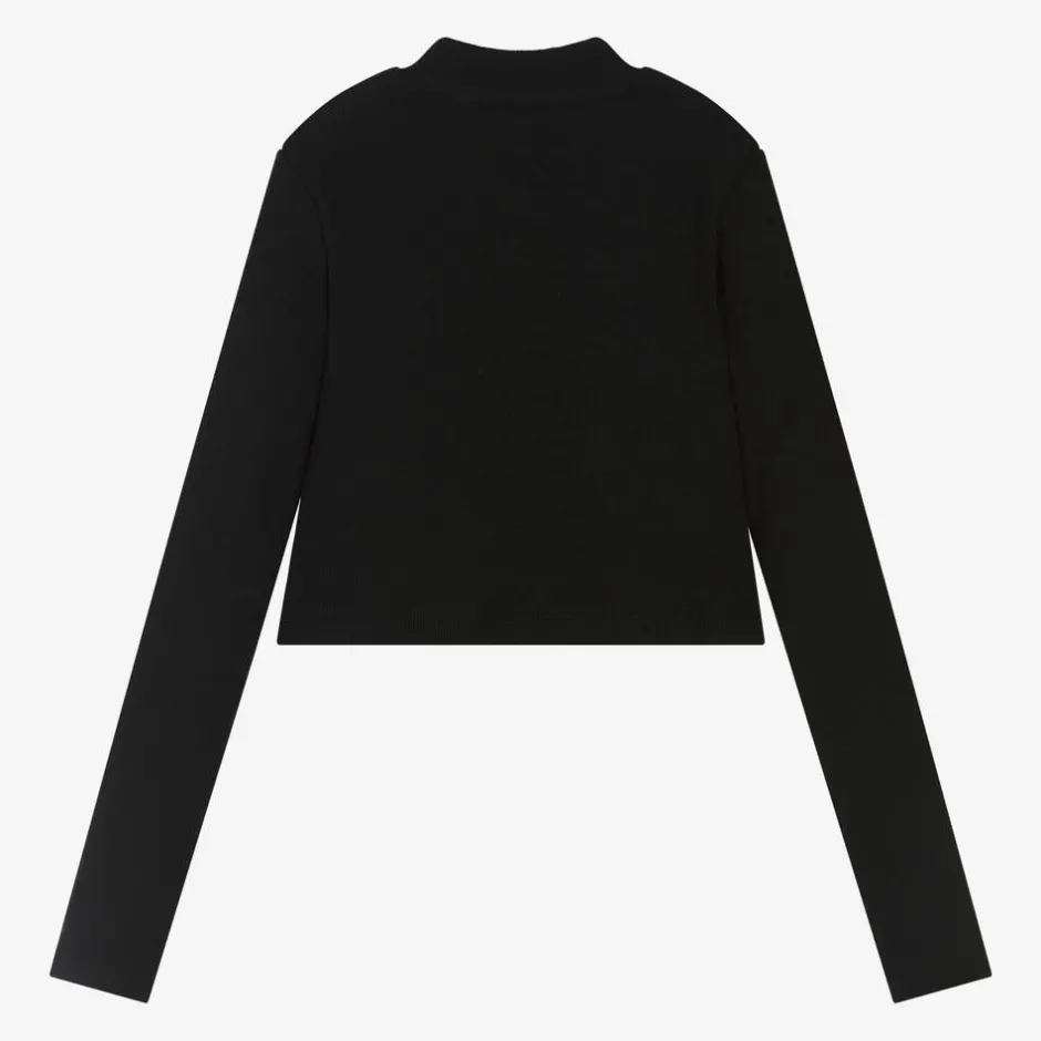 Guess Junior Girls Black Cotton Top Hot