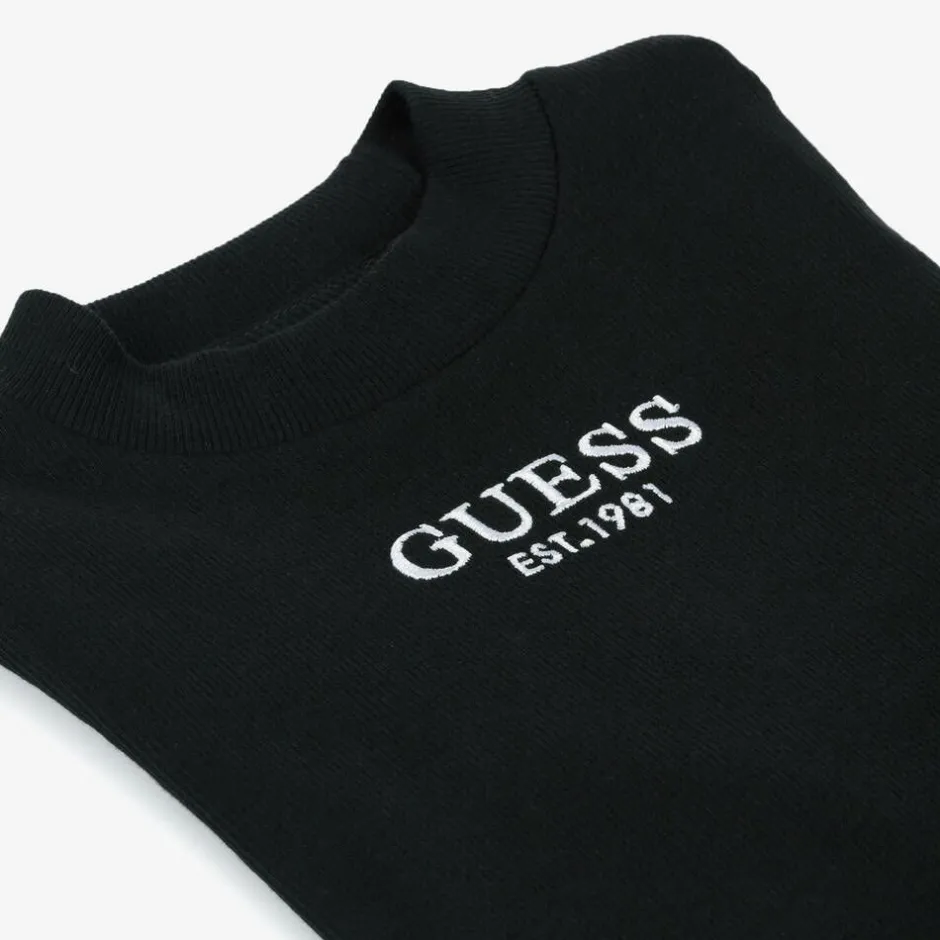 Guess Junior Girls Black Cotton Top Hot