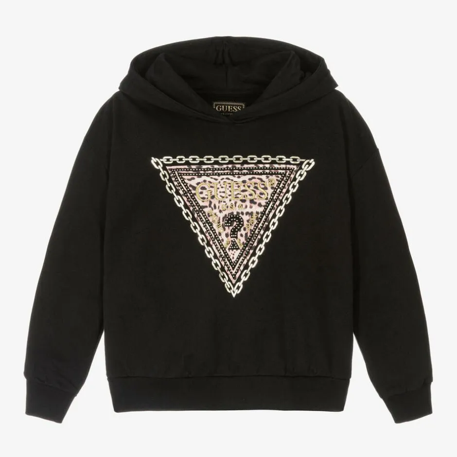 Guess Junior Girls Black Cotton Hoodie Best