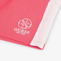 Guess Junior Girls Pink Cotton Jersey Shorts Hot
