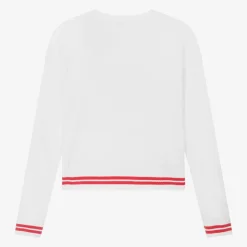 Guess Junior Girls White Cashmere Heart Sweater Best