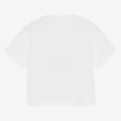 Guess Junior Girls White Cotton Diamanté T-Shirt Hot