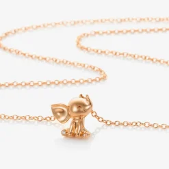 NOA Mini 18kt Rose Gold Diamond Elephant Necklace (38cm) Best