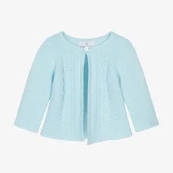 Beau KiD Light Blue Cotton Knit Baby Cardigan
