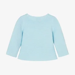 Beau KiD Light Blue Cotton Knit Baby Cardigan