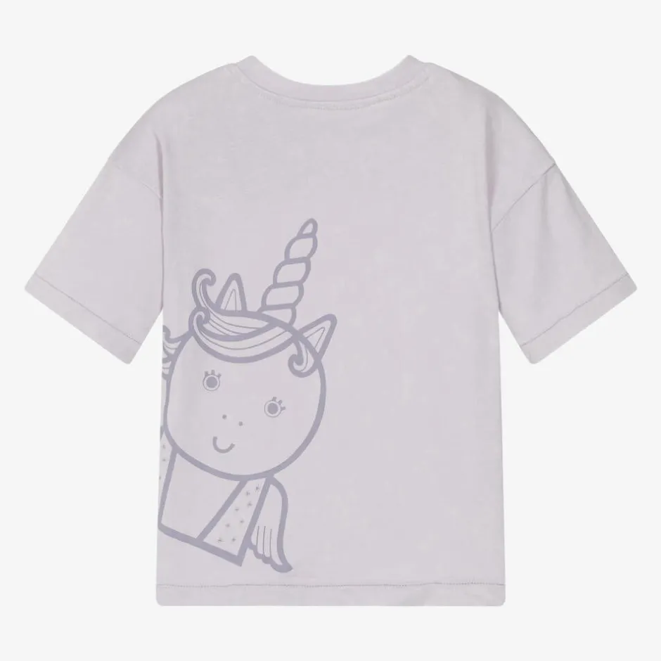 Roarsome Lilac Unicorn Organic Cotton T-Shirt Hot