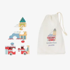 Orange Tree Toys London Bus Wooden Puzzle (12cm) New