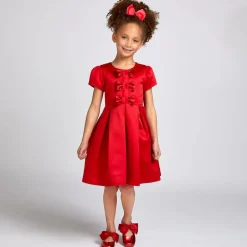 Childrens Classics Metallic Red Leather Shoes Discount