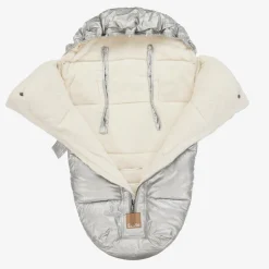 Elodie Metallic Silver Padded Footmuff (90cm) SilverSheen Outlet