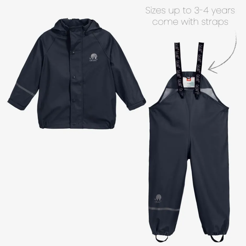 CeLaVi Navy Blue 2 Piece Rainsuit Outlet