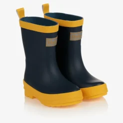 Hatley Navy Blue & Yellow Rain Boots Best
