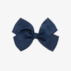 Bowtique London Blue Bow Hair Clip (10cm) Navy Clearance