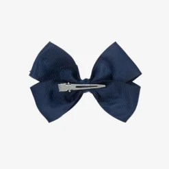 Bowtique London Blue Bow Hair Clip (10cm) Navy Clearance
