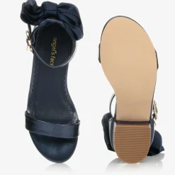 Angels Face Blue Bow Heel Sandals Navy Outlet