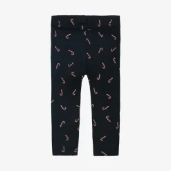 NAME IT Navy Blue Candy Cane Baby Leggings Sale