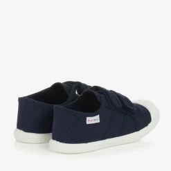 Pisamonas Navy Blue Canvas Velcro Trainers Outlet