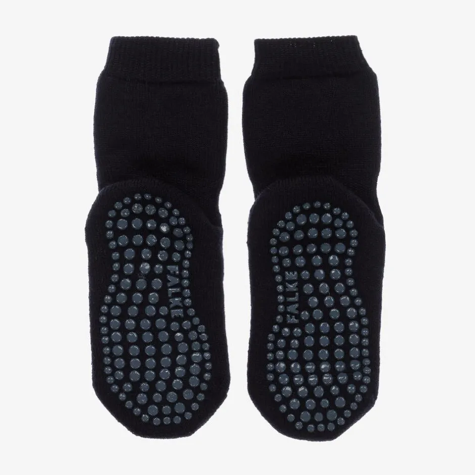Falke Navy Blue Cotton & Wool Slipper Socks Outlet