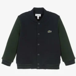 Lacoste Navy Blue Cotton Jersey Varisty Jacket Discount