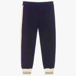 Gucci Navy Blue Cotton Joggers Hot