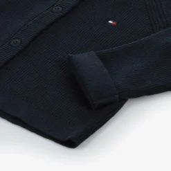 Tommy Hilfiger Navy Blue Cotton Knit Baby Cardigan Online