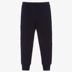 Gucci Navy Blue Cotton Logo Joggers Clearance