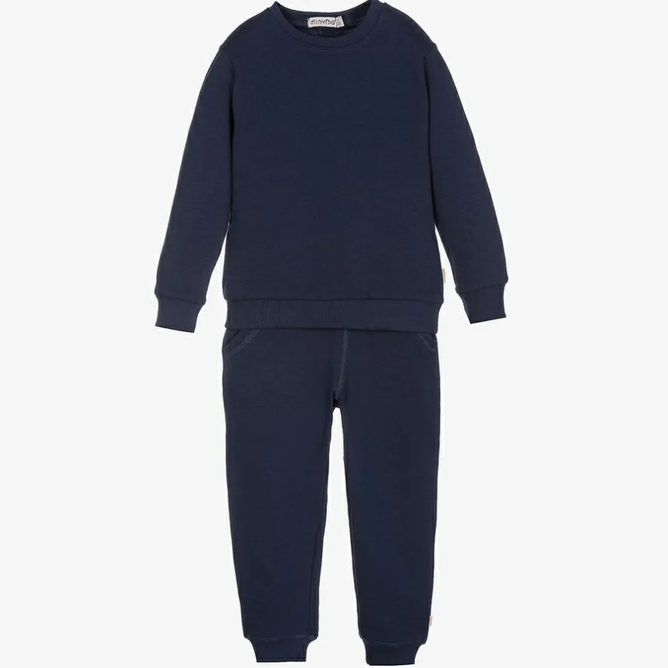 Minymo Navy Blue Cotton Tracksuit Hot