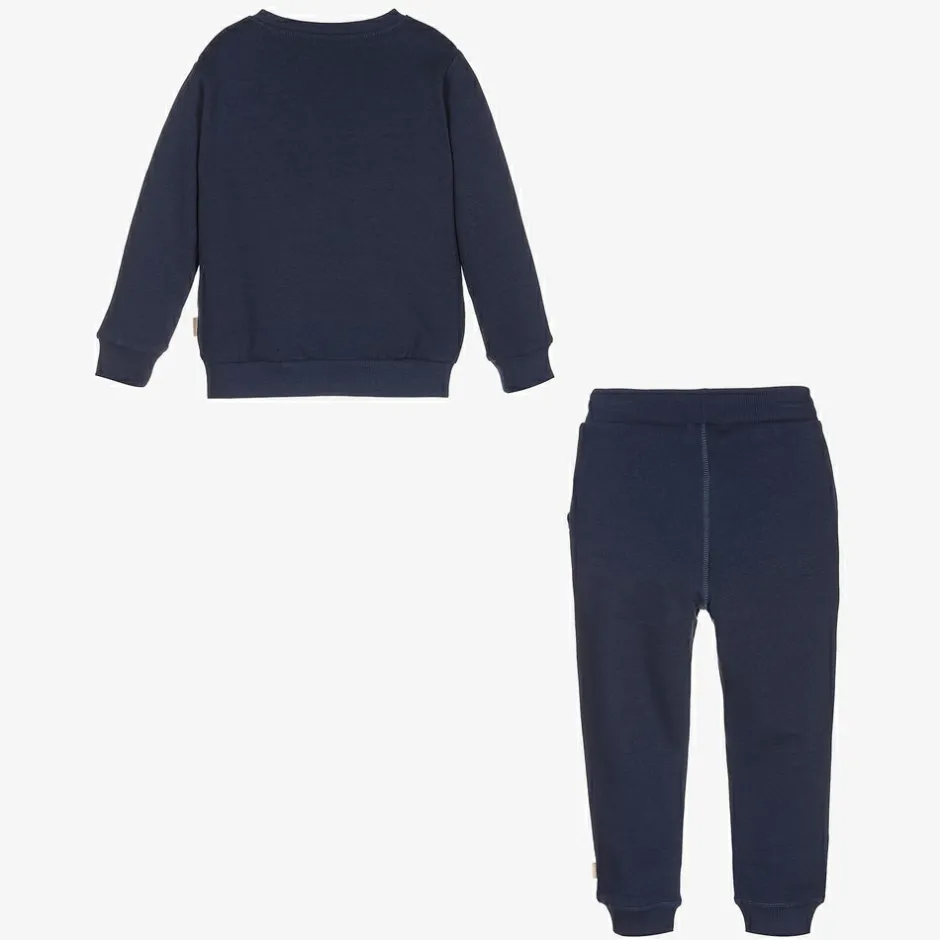 Minymo Navy Blue Cotton Tracksuit Hot