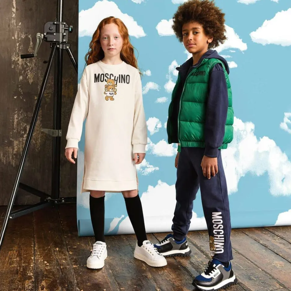 Moschino Kid-Teen Navy Blue Cotton Tracksuit
