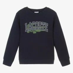 Lacoste Navy Blue Cotton Varsity Sweatshirt Online