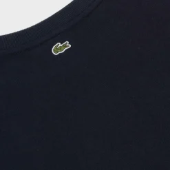 Lacoste Navy Blue Cotton Varsity Sweatshirt Online