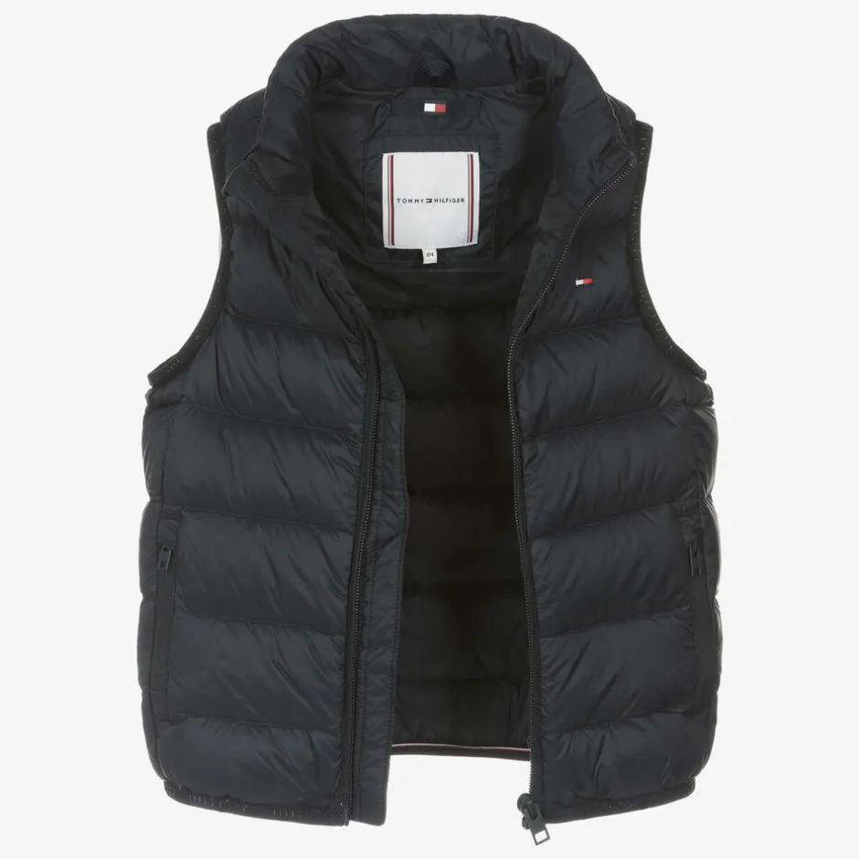 Tommy Hilfiger Navy Blue Down Padded Gilet Sale