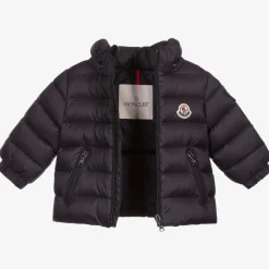 Moncler Enfant Navy Blue Down Padded Jacket Online
