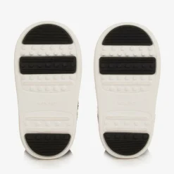 Moon Boot Navy Blue Faux Fur Trim Velcro Boots Clearance