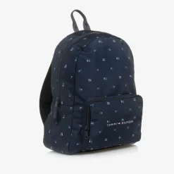 Tommy Hilfiger Navy Blue Flags Canvas Backpack (40cm)