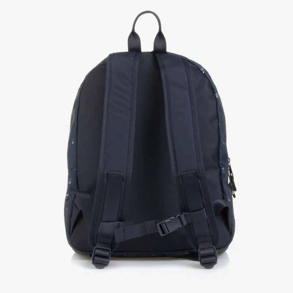 Tommy Hilfiger Navy Blue Flags Canvas Backpack (40cm)