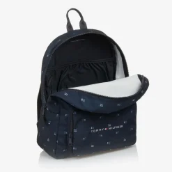 Tommy Hilfiger Navy Blue Flags Canvas Backpack (40cm)