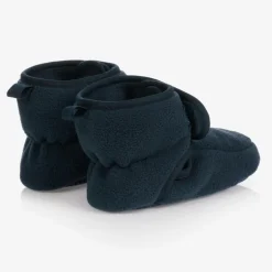 Playshoes Navy Blue Fleece Baby Booties Clearance