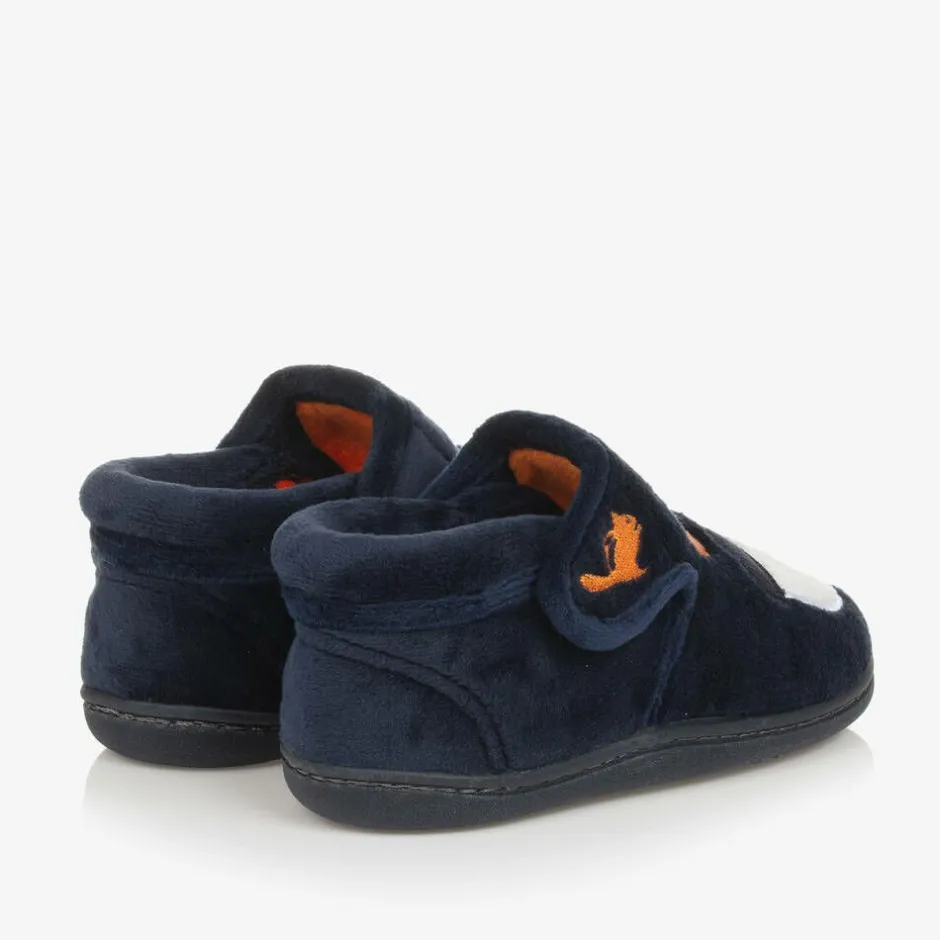 Chipmunks Navy Blue Fleece Monster Slippers Best