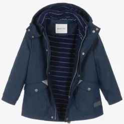 Mitty James Navy Blue Hooded Waterproof Raincoat Hot