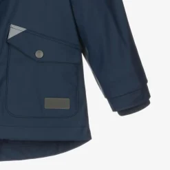 Mitty James Navy Blue Hooded Waterproof Raincoat Hot