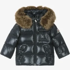 Moncler Enfant Navy Blue K2F Down Padded Jacket Outlet