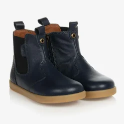 Bobux Kid + Navy Blue Leather Ankle Boots Best