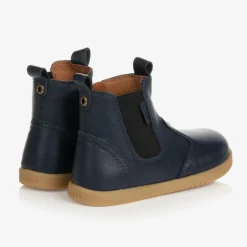 Bobux Kid + Navy Blue Leather Ankle Boots Best