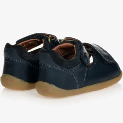 Bobux Step Up Navy Blue Leather Baby Sandals Discount