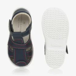 Childrens Classics Navy Blue Leather Sandals Discount